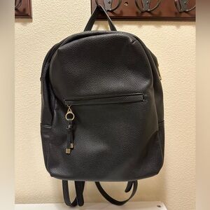 Sole Society Black Textured Backpack